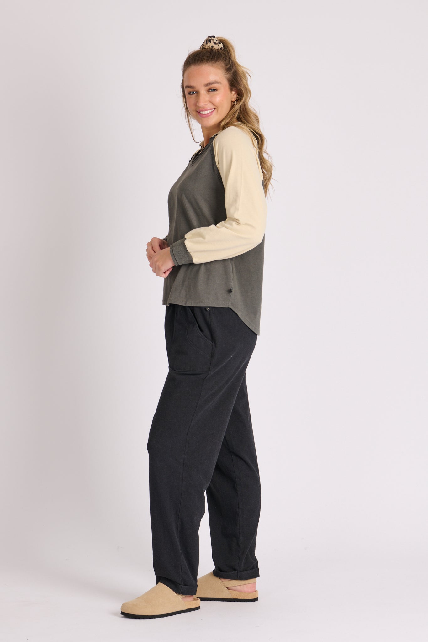 One Ten Willow Raglan Sleeve Popover - Petrol