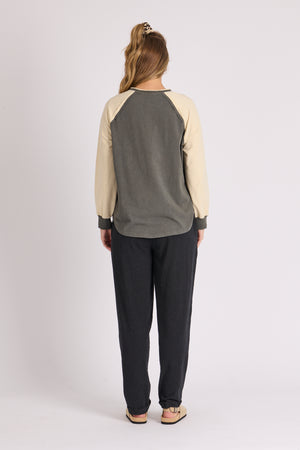 One Ten Willow Raglan Sleeve Popover - Petrol