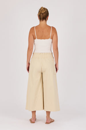 One Ten Willow Patch Pocket Wide Leg Jean - Ecru