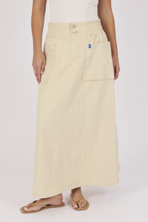 One Ten Willow Patch Pocket Skirt - Ecru