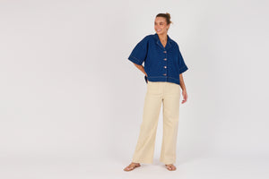 One Ten Willow Collared Shirt - Dark Blue