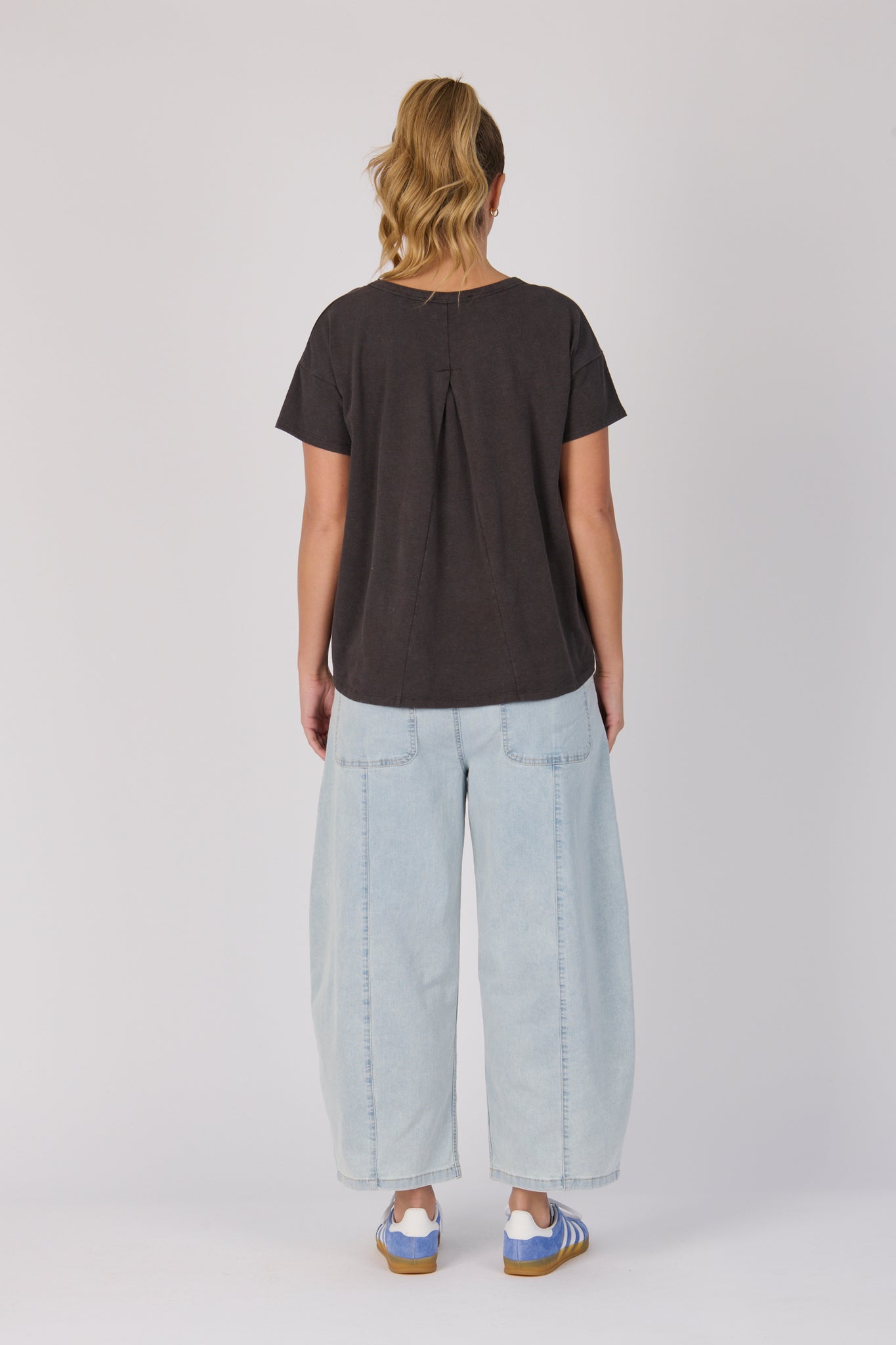 One Ten Willow Pleat Back Tee - Chocolate Love