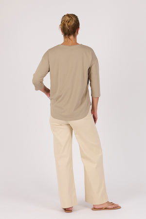 One Ten Willow 3/4 Sleeve Tee - Sage Dandelion