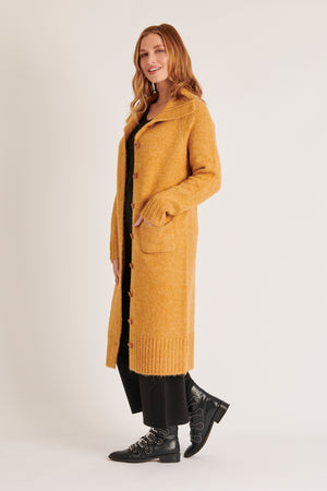 Ellis and Dewey Longline Cardigan - Golden Wheat