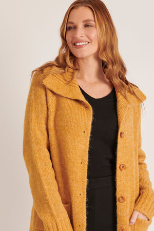 Ellis and Dewey Longline Cardigan - Golden Wheat