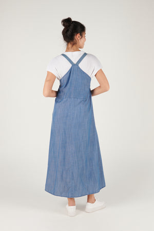 Ellis and Dewey Pinafore Dress - Blue