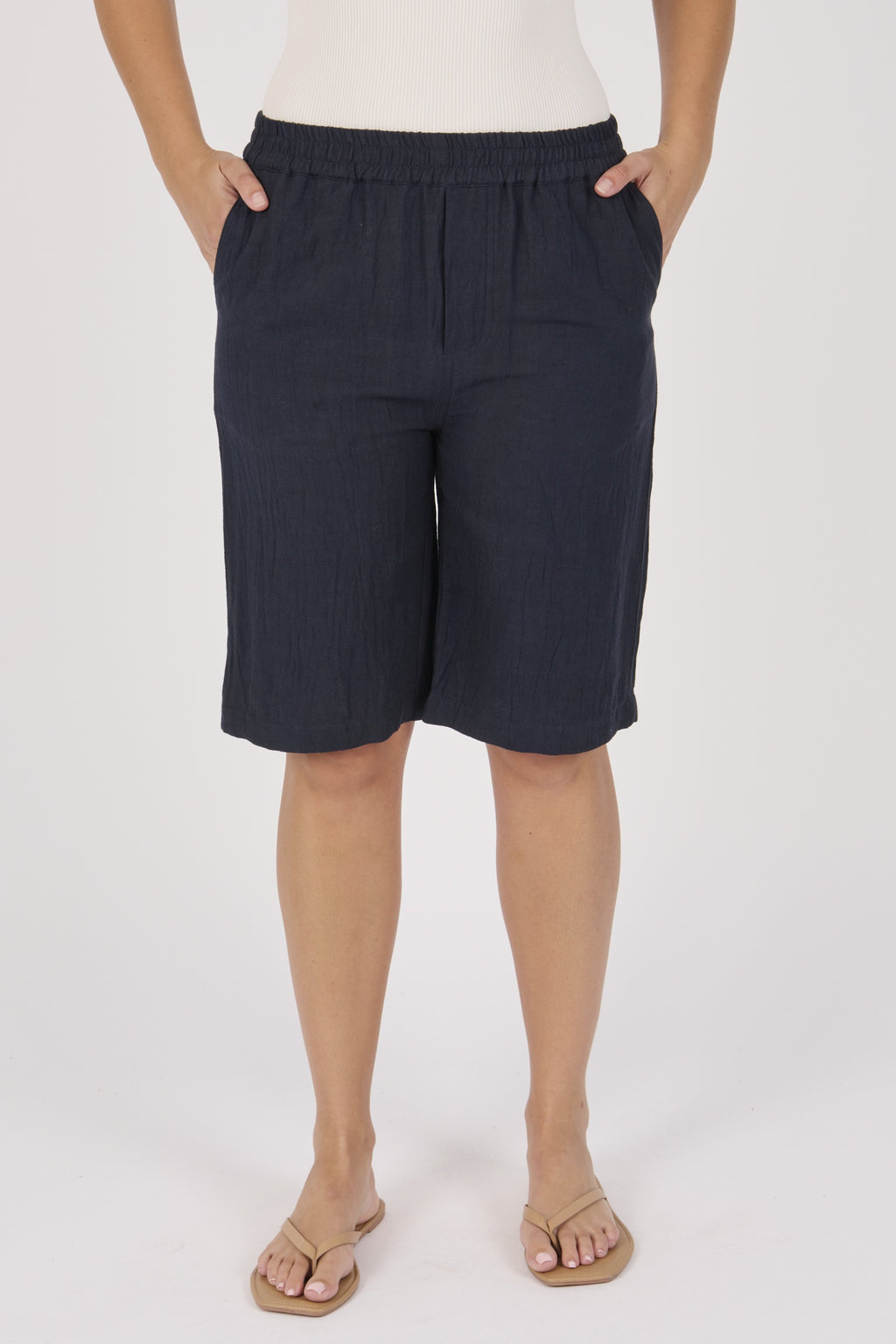 Ellis and Dewey Elastic Waist Pull On Short - Blue