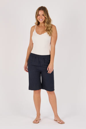 Ellis and Dewey Elastic Waist Pull On Short - Blue