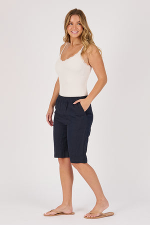 Ellis and Dewey Elastic Waist Pull On Short - Blue
