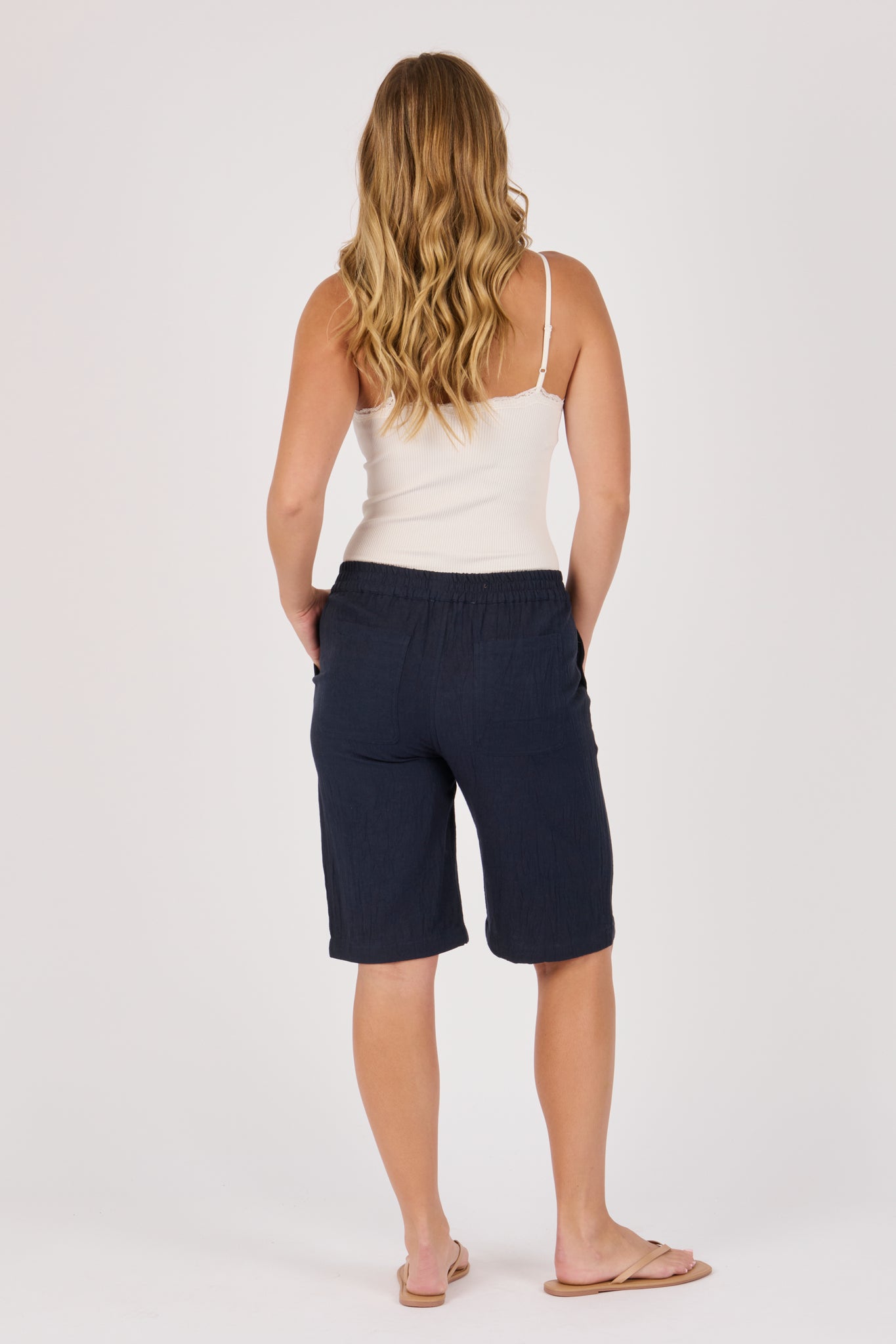 Ellis and Dewey Elastic Waist Pull On Short - Blue