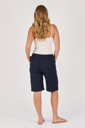 Ellis and Dewey Elastic Waist Pull On Short - Blue