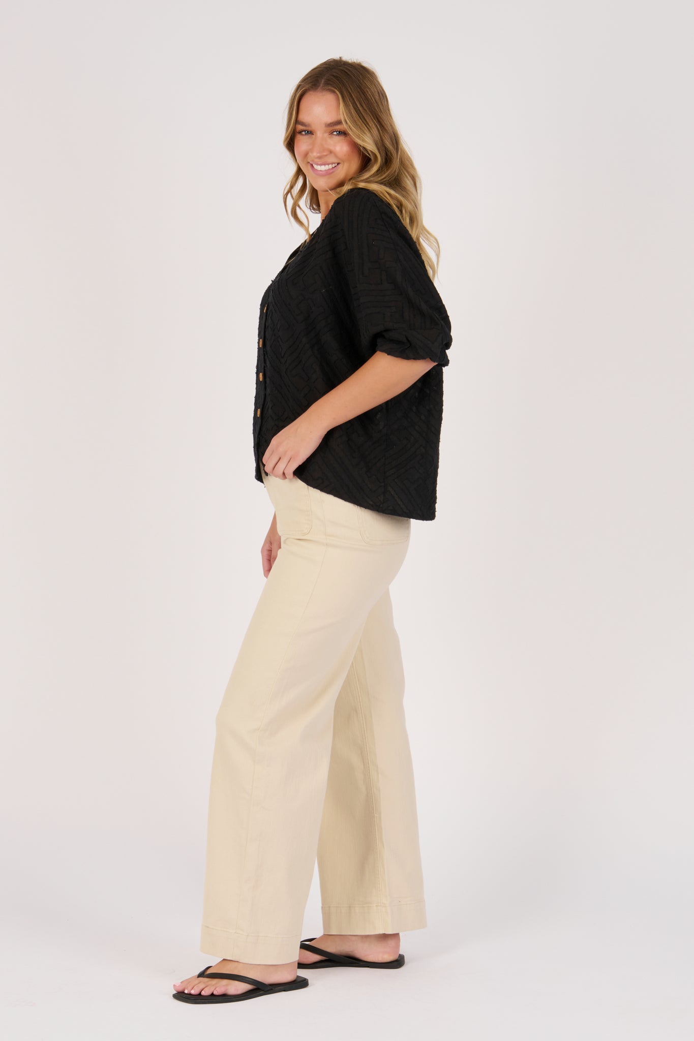 Ellis and Dewey Batwing Shirt - Black