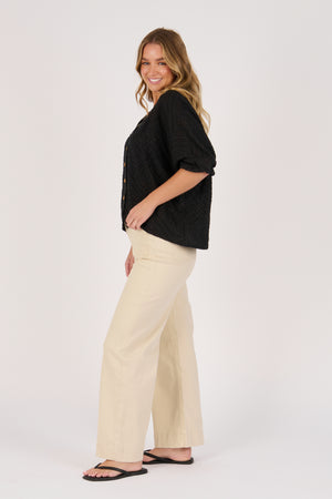 Ellis and Dewey Batwing Shirt - Black