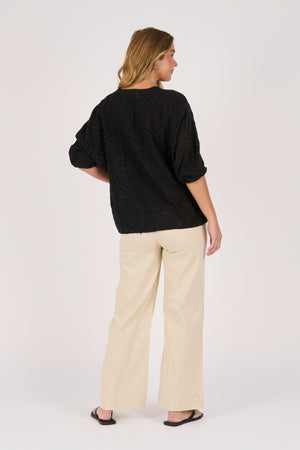 Ellis and Dewey Batwing Shirt - Black