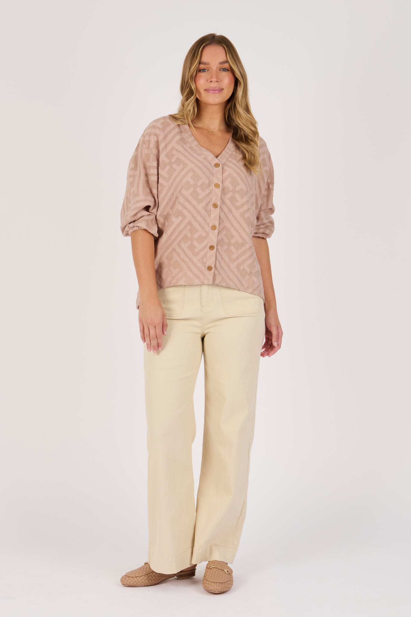 Ellis and Dewey Batwing Shirt - Mocha