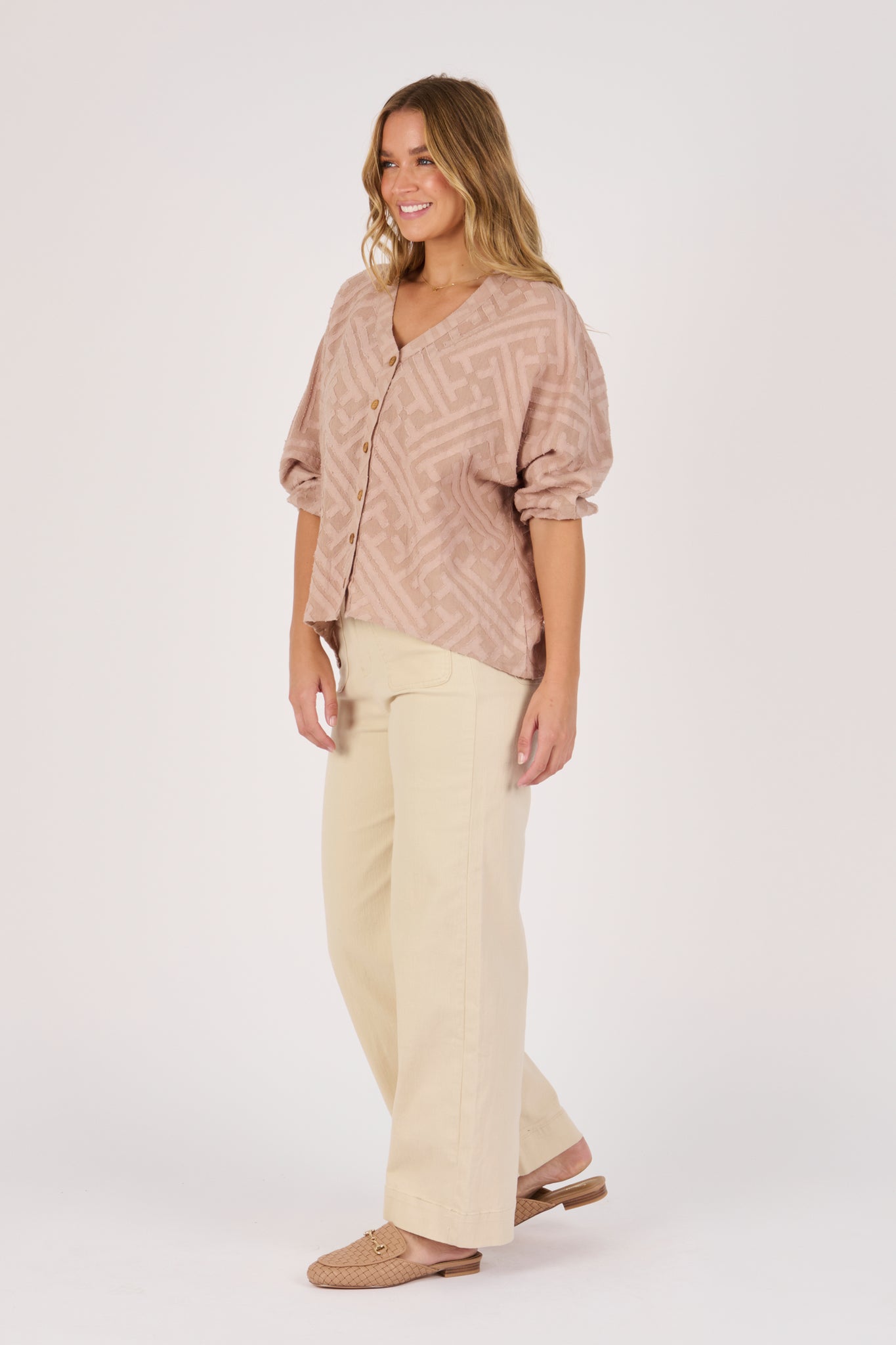 Ellis and Dewey Batwing Shirt - Mocha