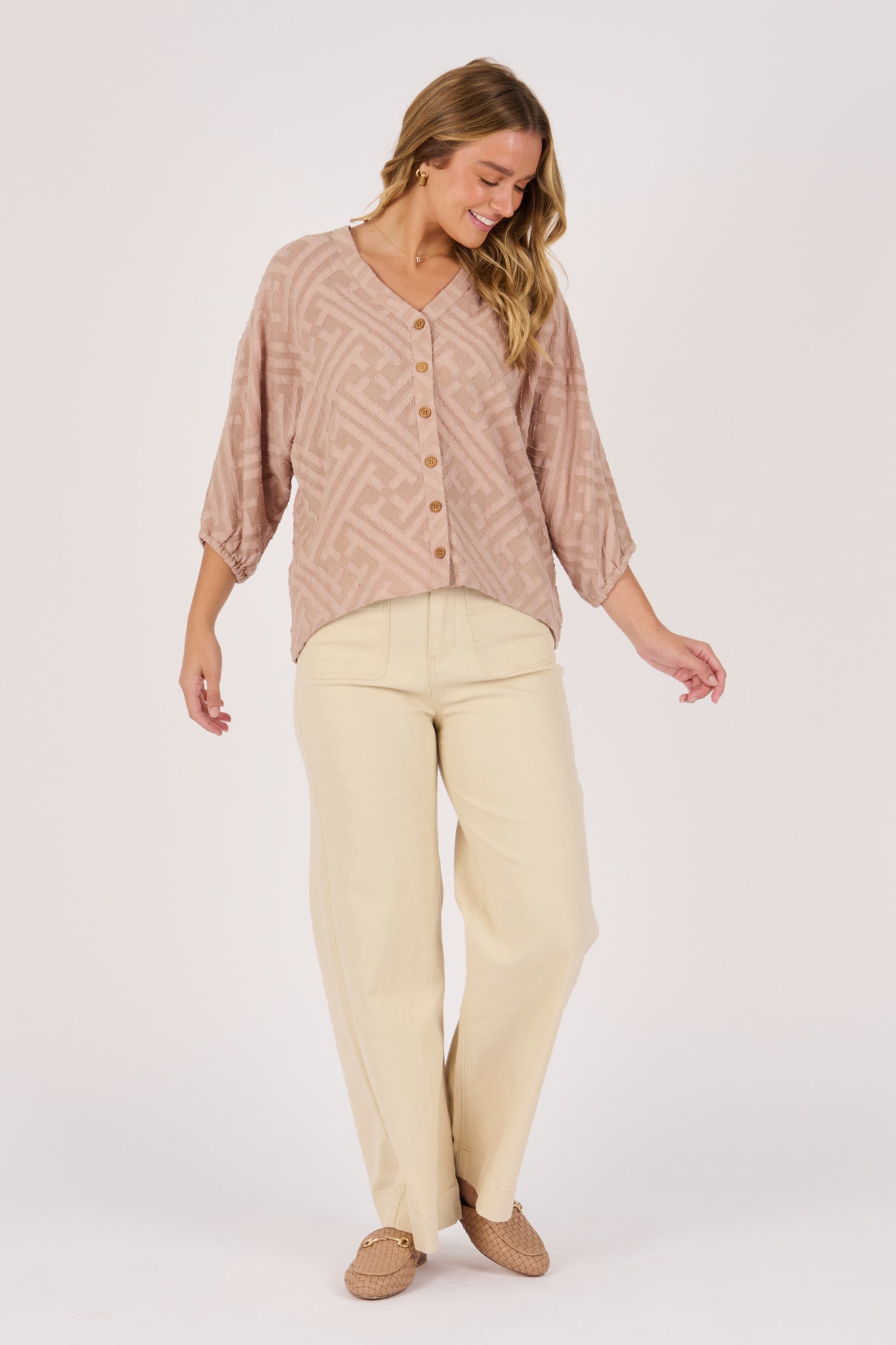 Ellis and Dewey Batwing Shirt - Mocha