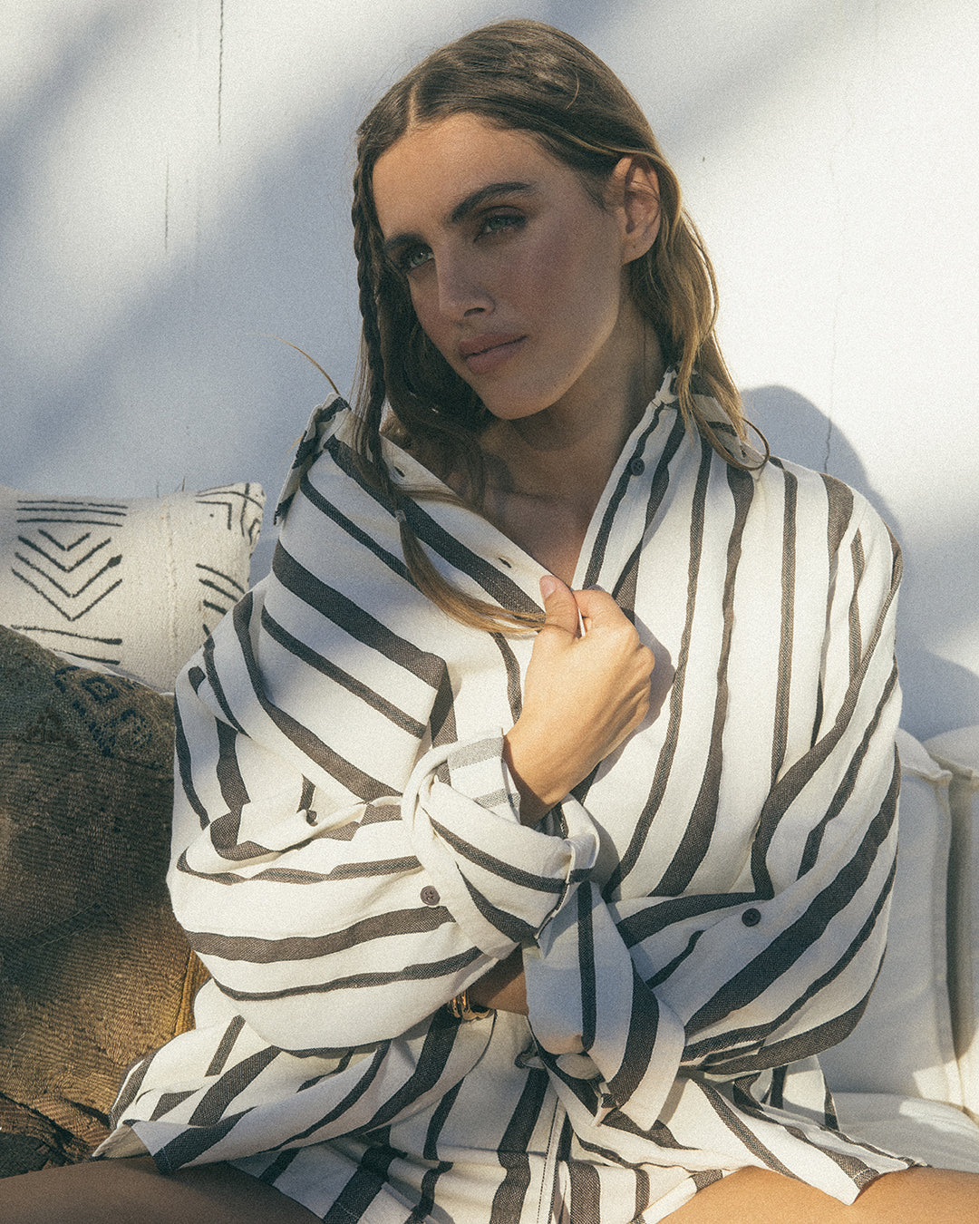 All About Eve Rosa Stripe Shirt - Brown