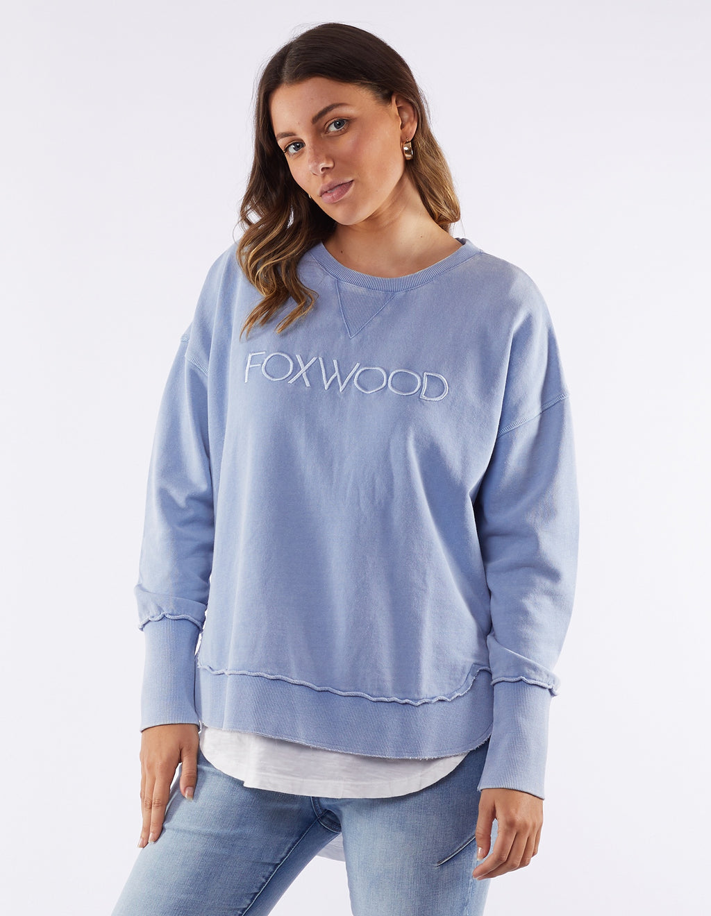 Foxwood Simplified Crew - Washed Light Blue