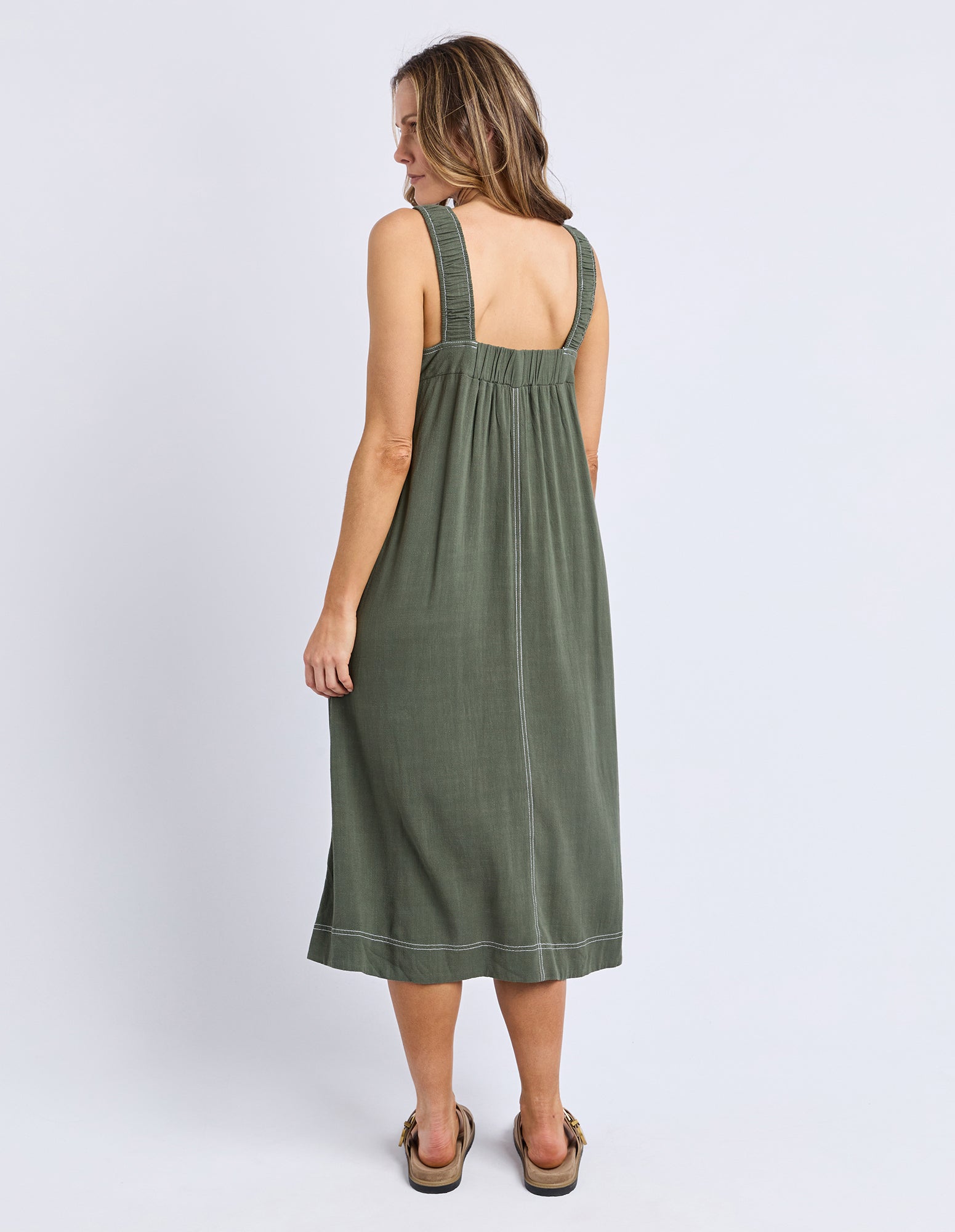 Foxwood Sage Dress - Khaki
