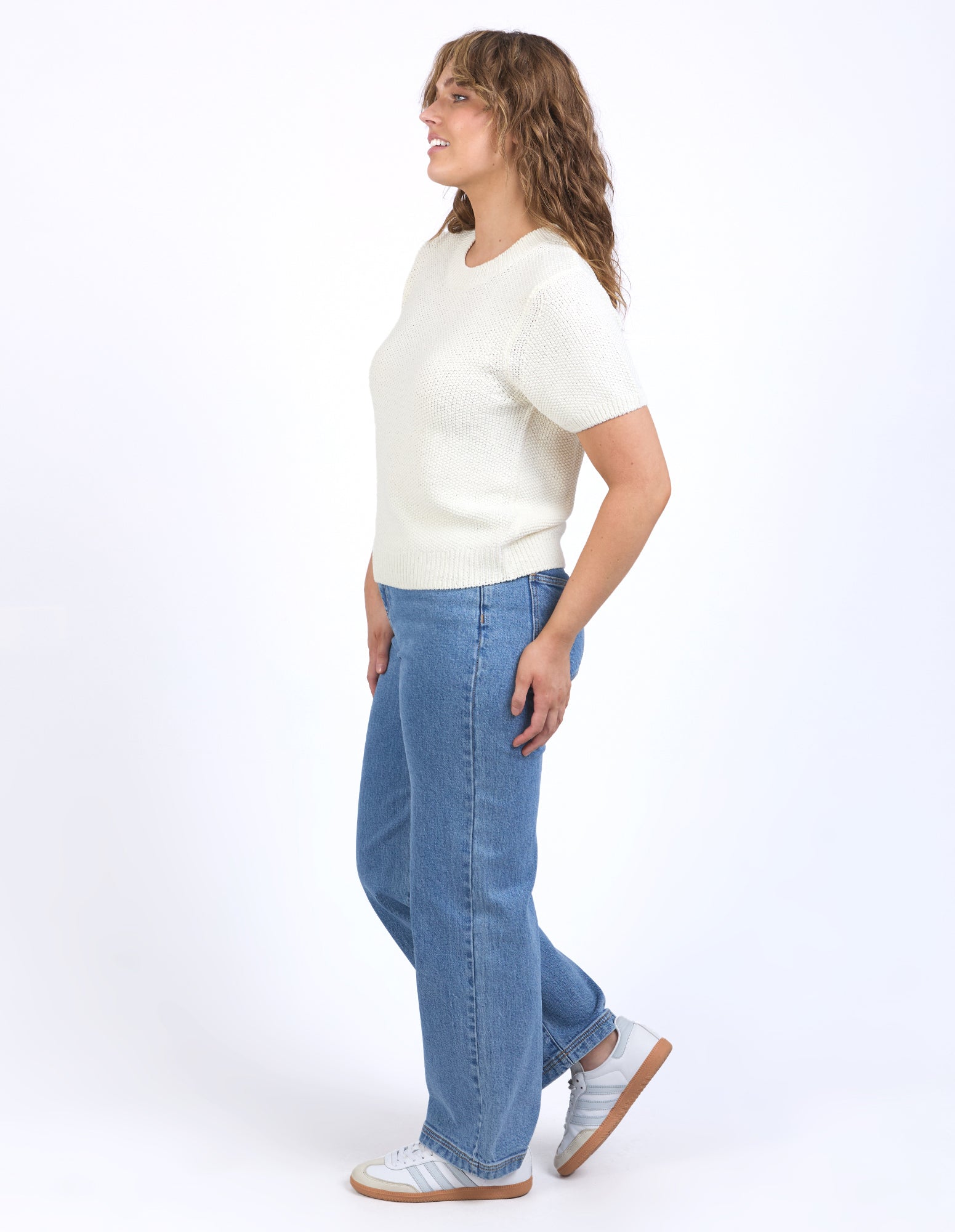 Foxwood Blair Short Sleeve Knit - Vintage White