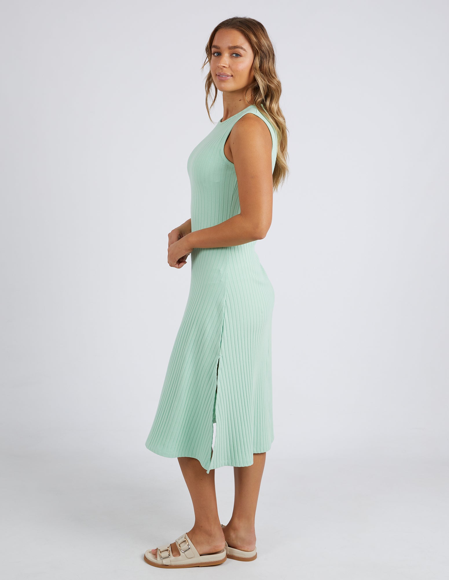 Foxwood Amelie Rib Dress - Fresh Mint