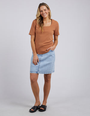 Foxwood Emmy Rib Tee - Latte