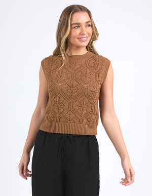 Foxwood Luna Knit Vest - Toasted Coconut