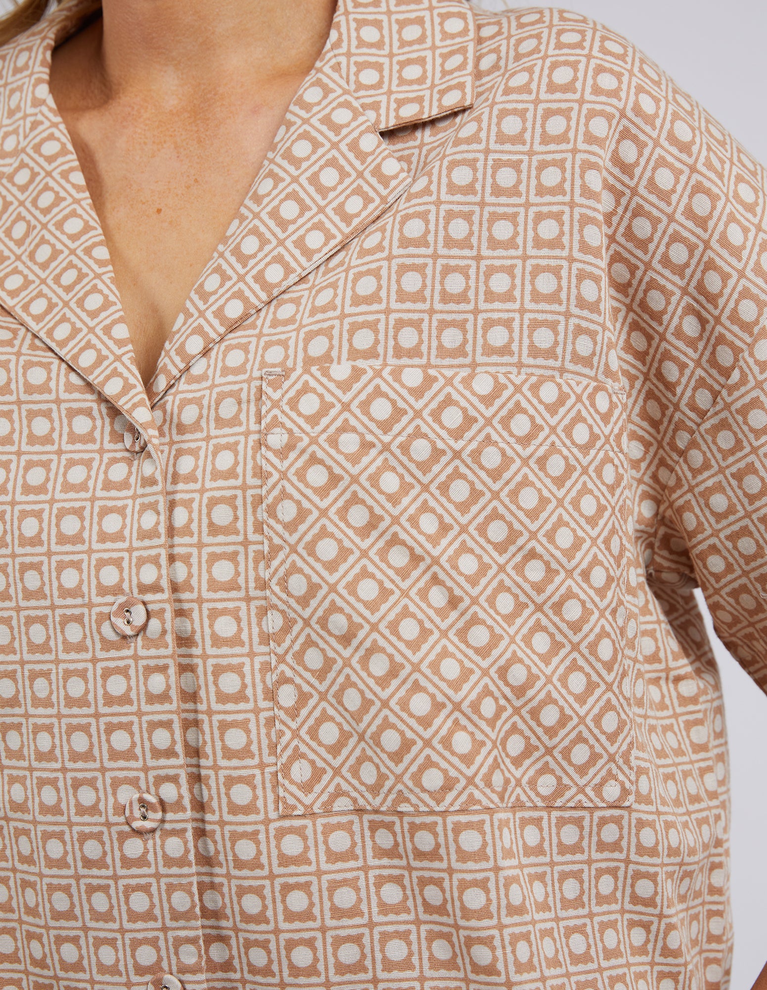 Foxwood Maya Geo Shirt - Maya Geo Print