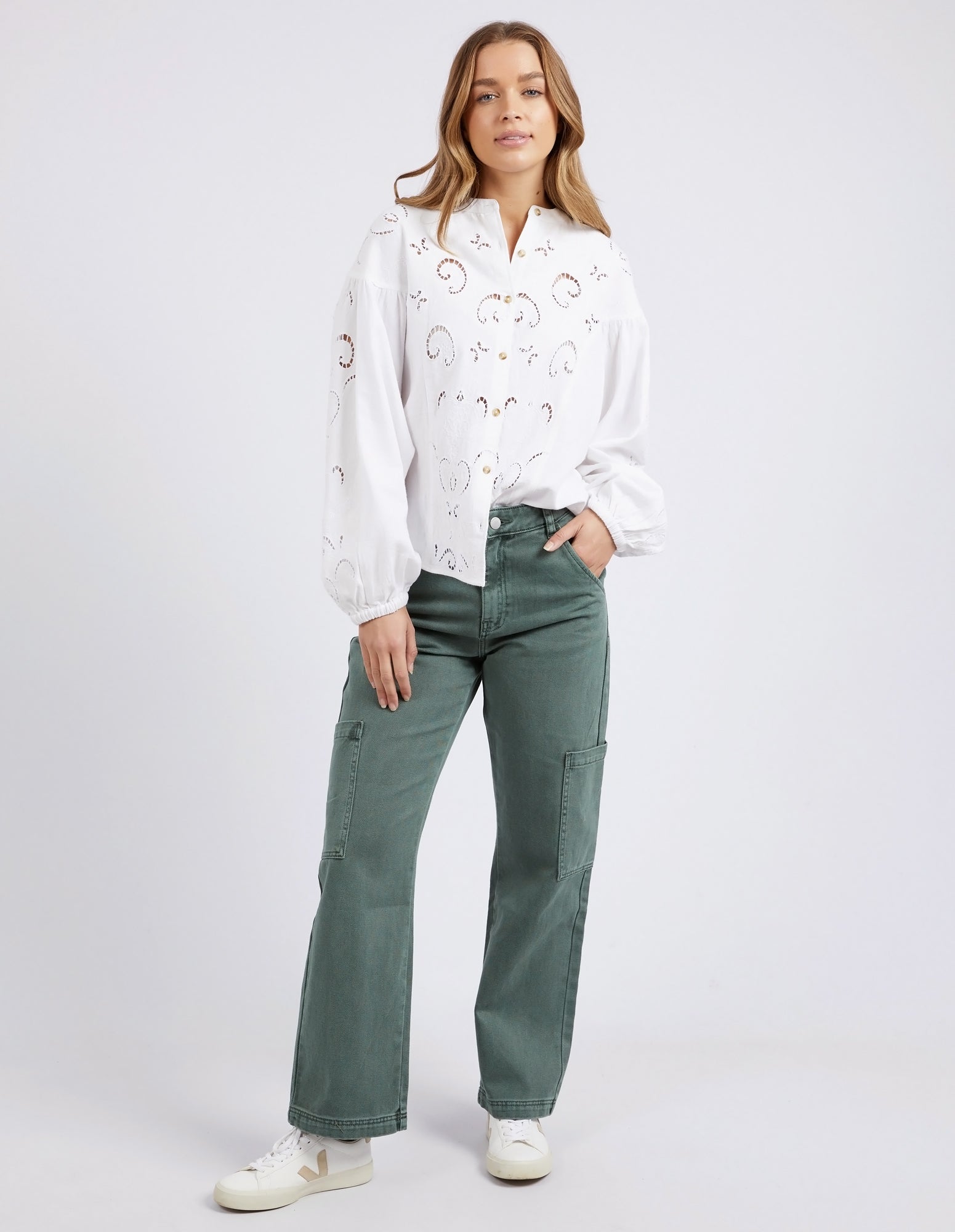 Foxwood Marlow Blouse - Egret