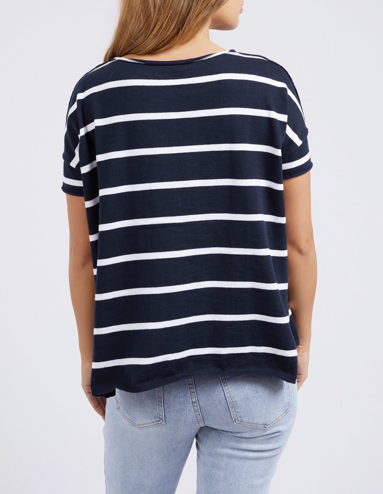 Foxwood Tahlia Stripe Tee - Navy/White