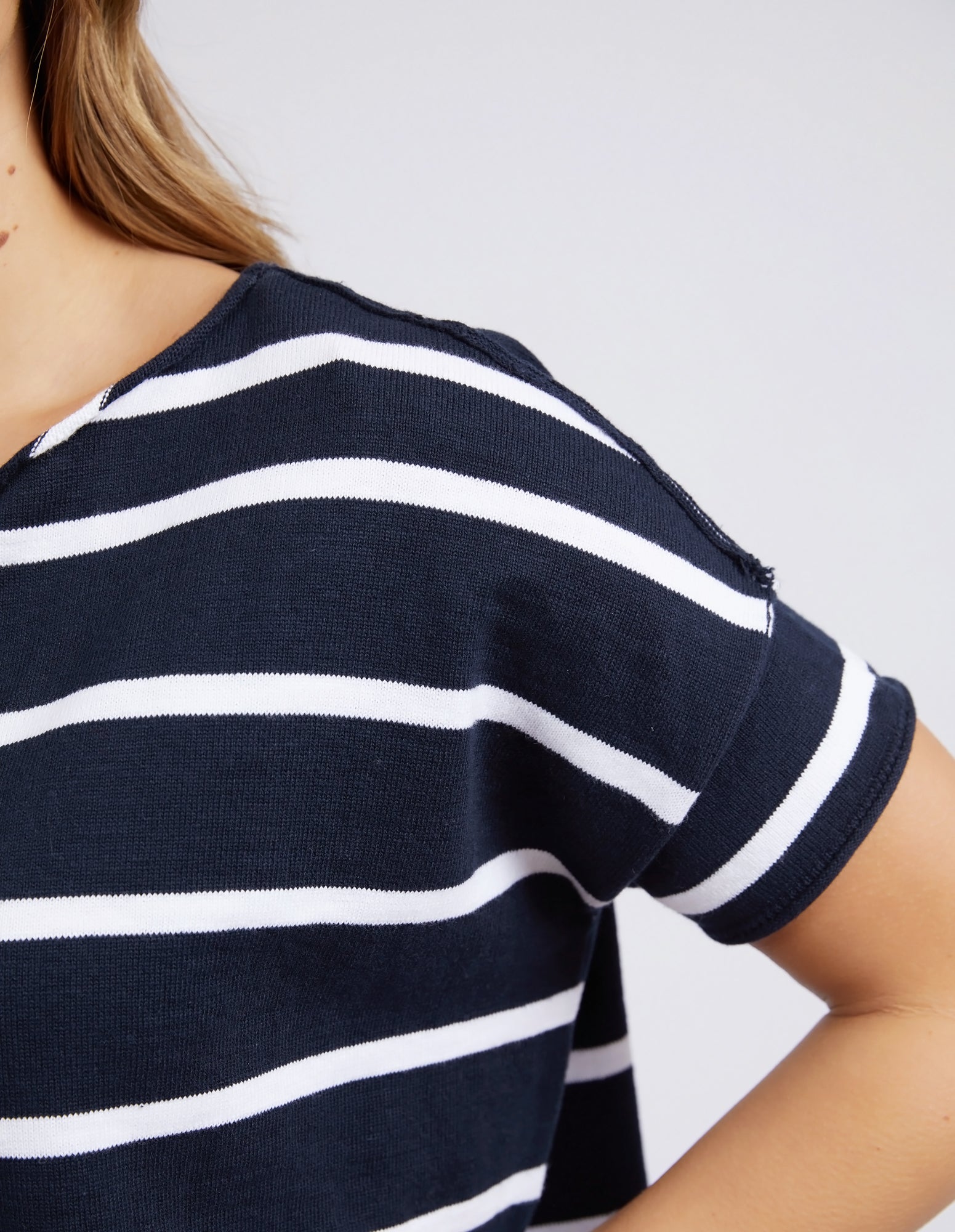 Foxwood Tahlia Stripe Tee - Navy/White