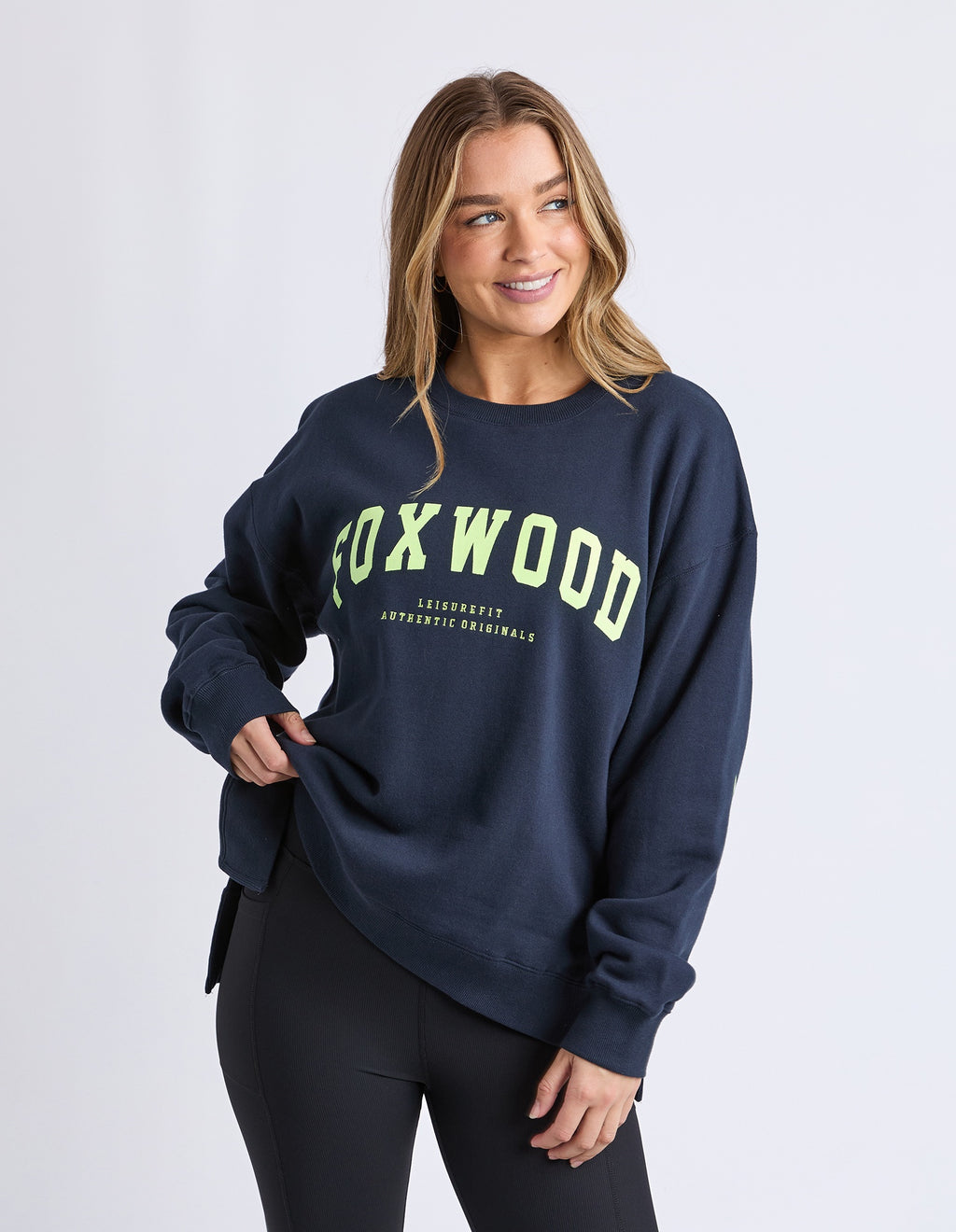 Foxwood Interval Crew - Navy/Yellow