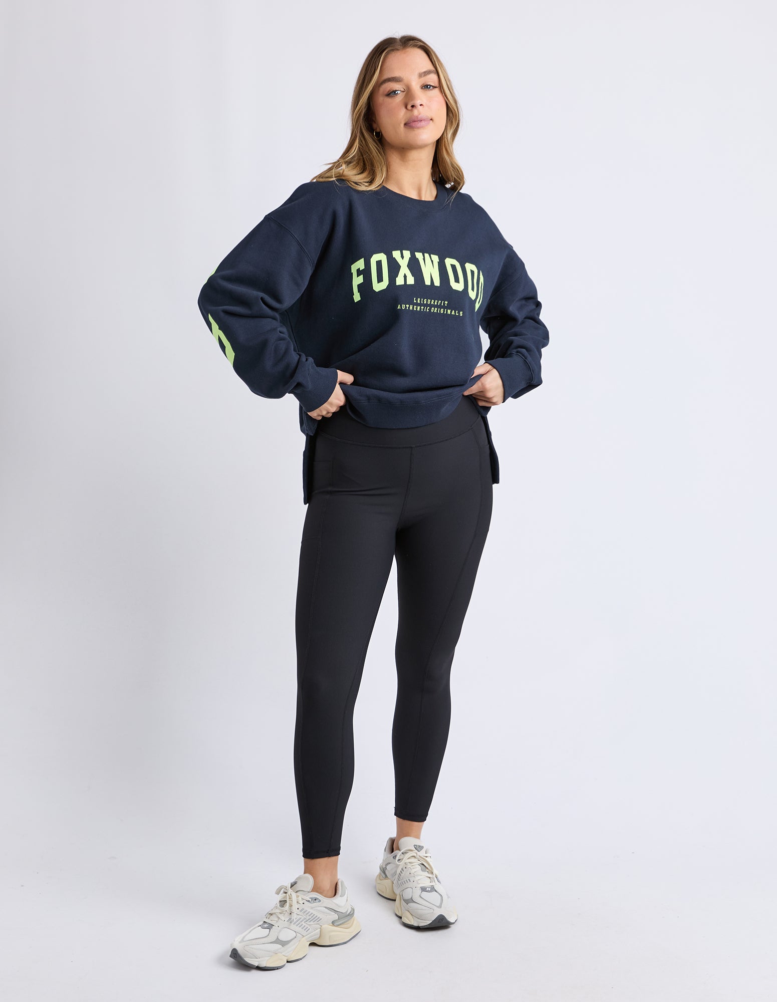 Foxwood Interval Crew - Navy/Yellow