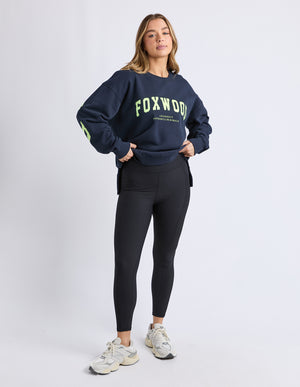 Foxwood Interval Crew - Navy/Yellow