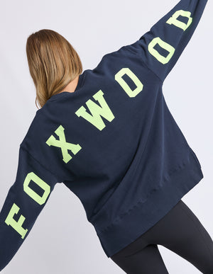 Foxwood Interval Crew - Navy/Yellow