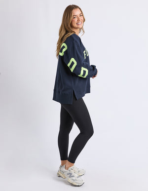 Foxwood Interval Crew - Navy/Yellow