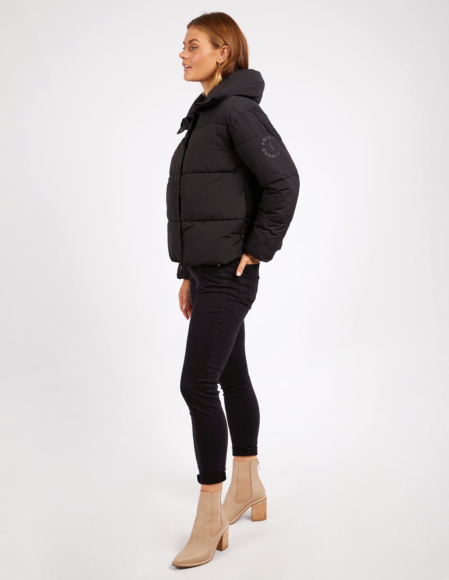 Foxwood Essential Puffer Jacket - Black