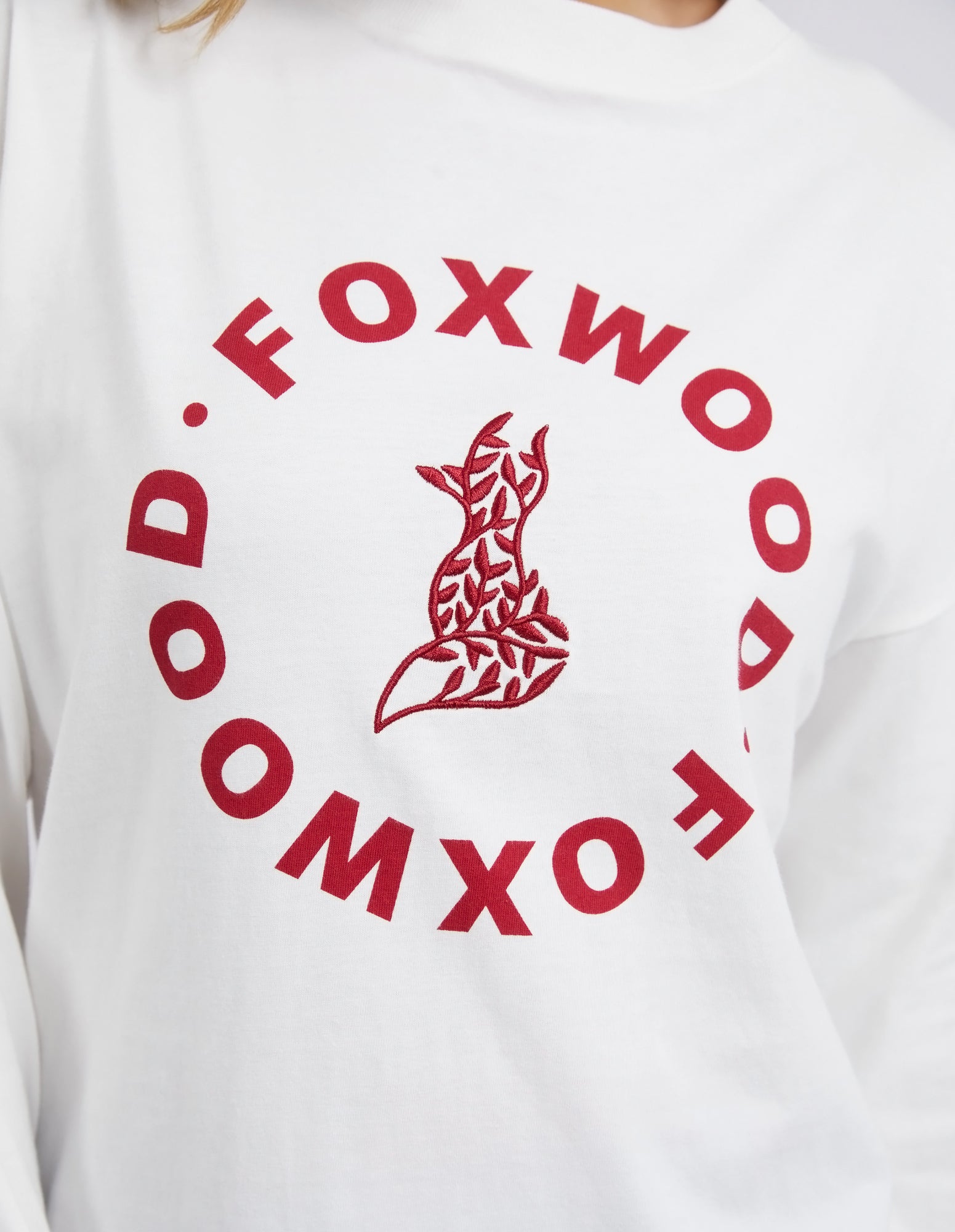 Foxwood Statement LS Tee - Vintage White