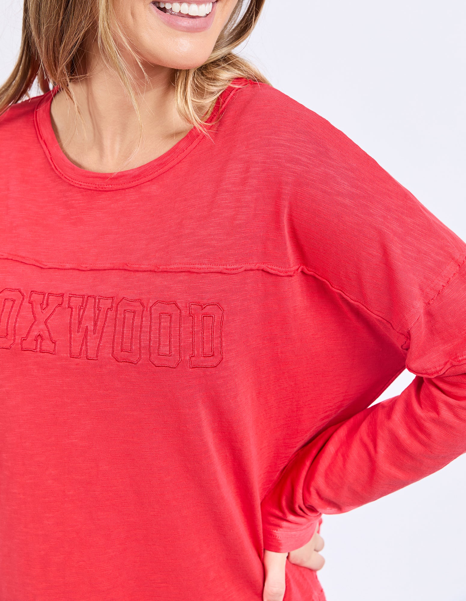 Foxwood Throw On Tee - Red