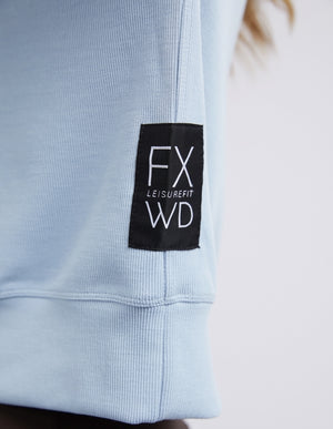 Foxwood Luxe Rib Crew - Light Blue