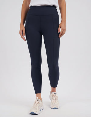 Foxwood Luxe Rib Legging - Navy