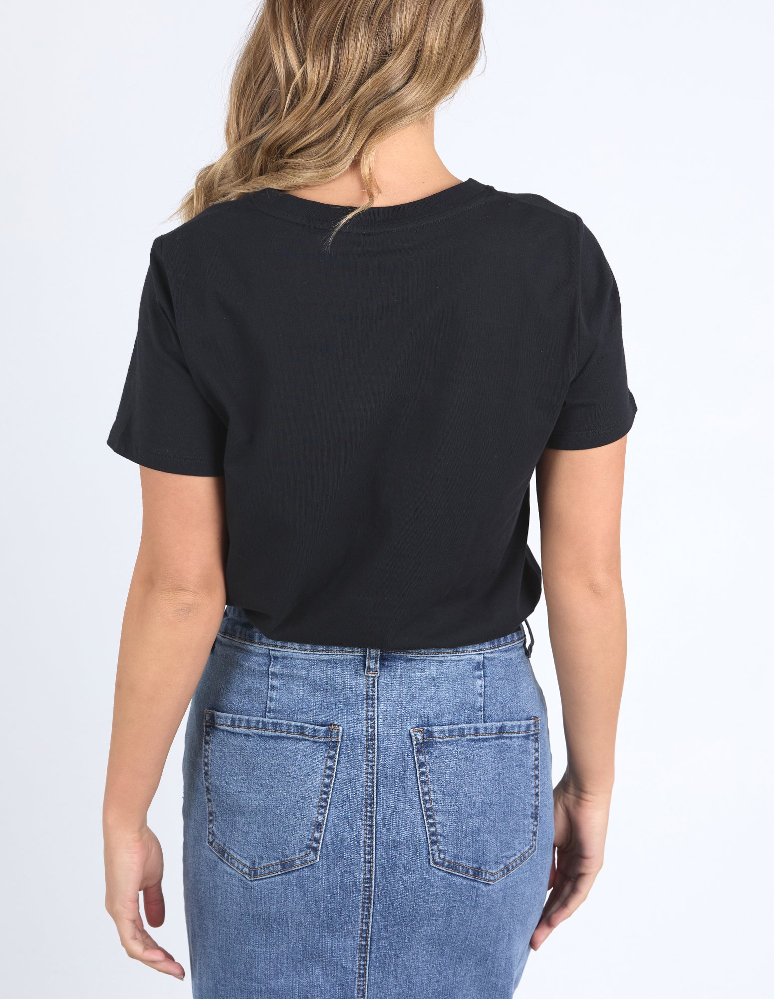 Foxwood Flower Block Tee - Black