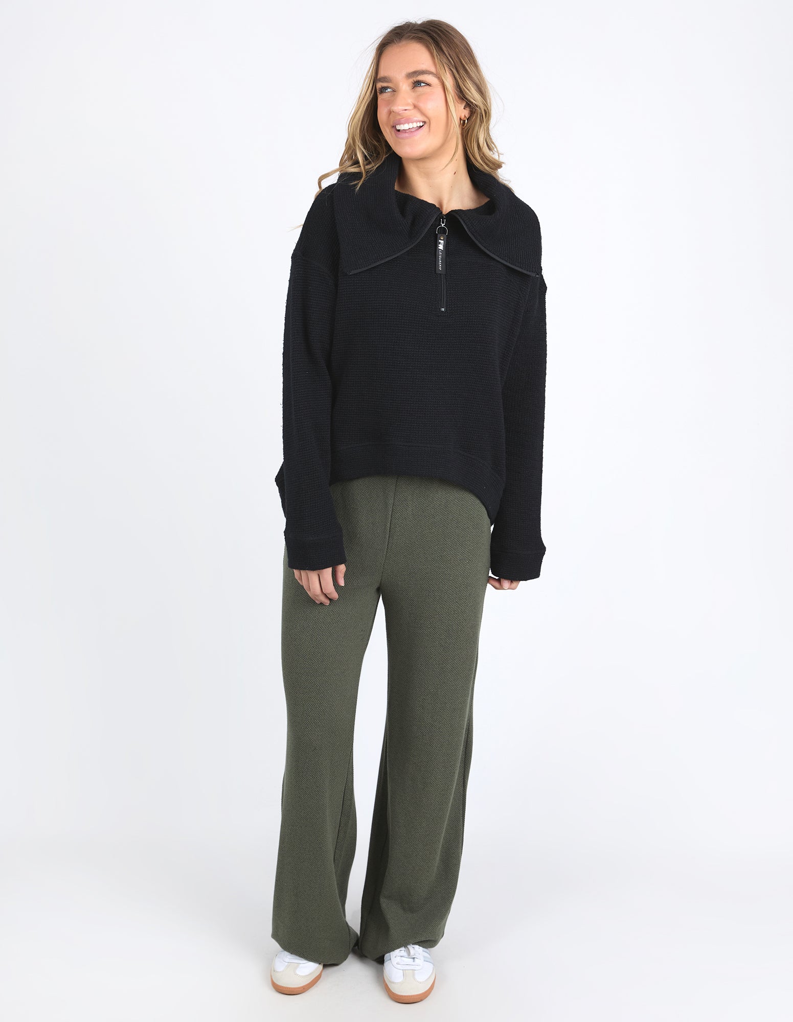 Foxwood Huntsville Zip Crew - Black