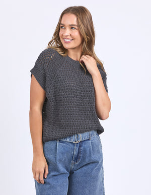 Foxwood Isla Knit Vest - Charcoal