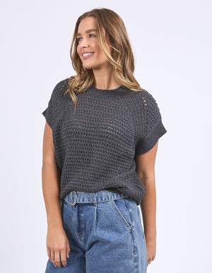 Foxwood Isla Knit Vest - Charcoal
