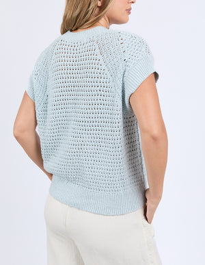 Foxwood Isla Knit Vest - Ballad Blue