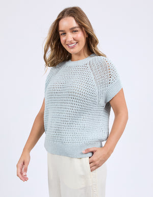 Foxwood Isla Knit Vest - Ballad Blue