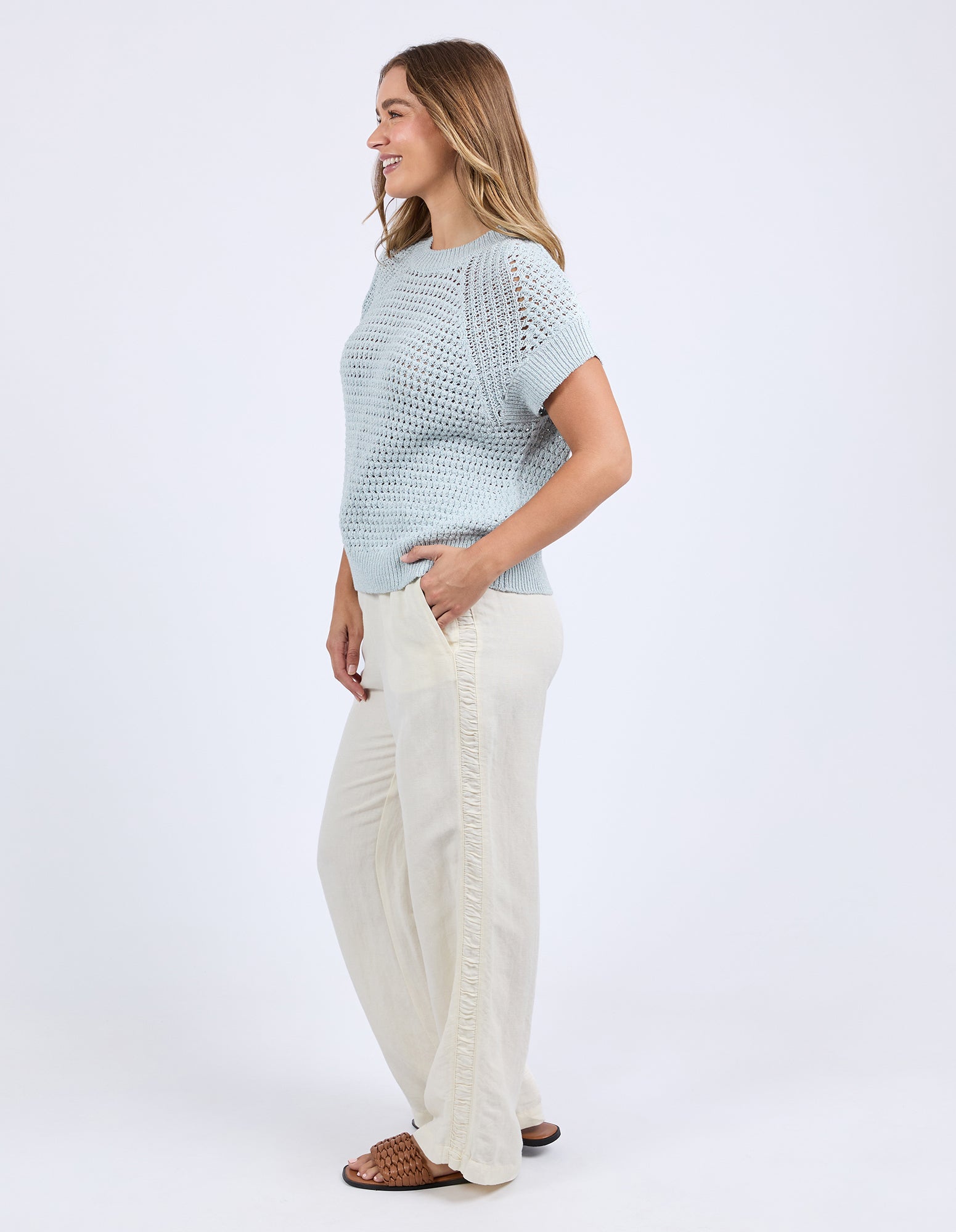 Foxwood Isla Knit Vest - Ballad Blue