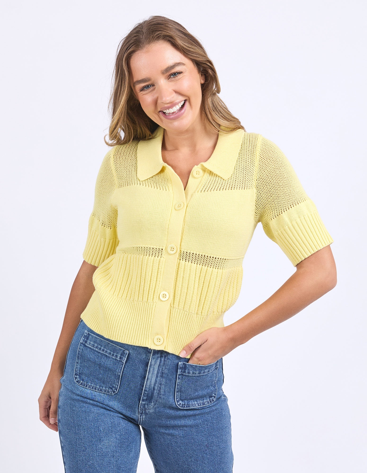 Foxwood Trevi Knit Top - Lemon